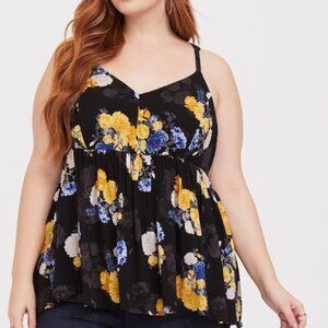 Torrid Babydoll Hi-Low Challis Sweetheart Cami